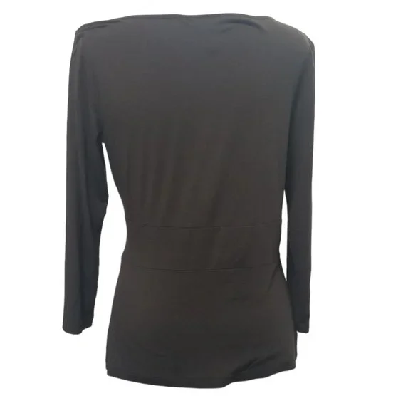 Ann Taylor LOFT Dark Brown Top - Picture 3 of 16